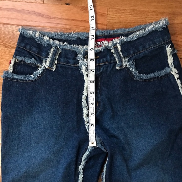 Vintage ZanaDi Patchwork frayed Denim Jean's size 3 - Picture 8 of 10